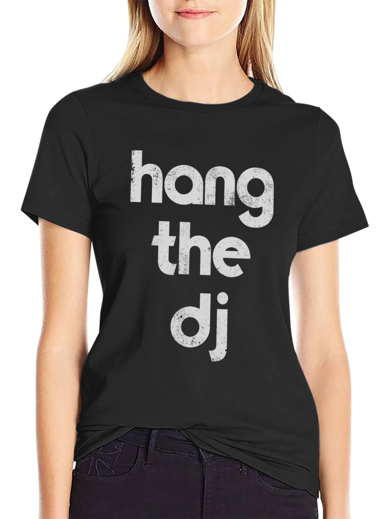 Hang The DJ Graphic Tee - Black Cotton T-Shirt