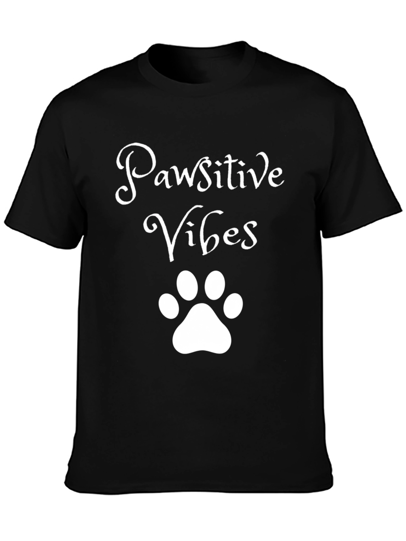 Pawsitive Vibes Black Graphic Tee