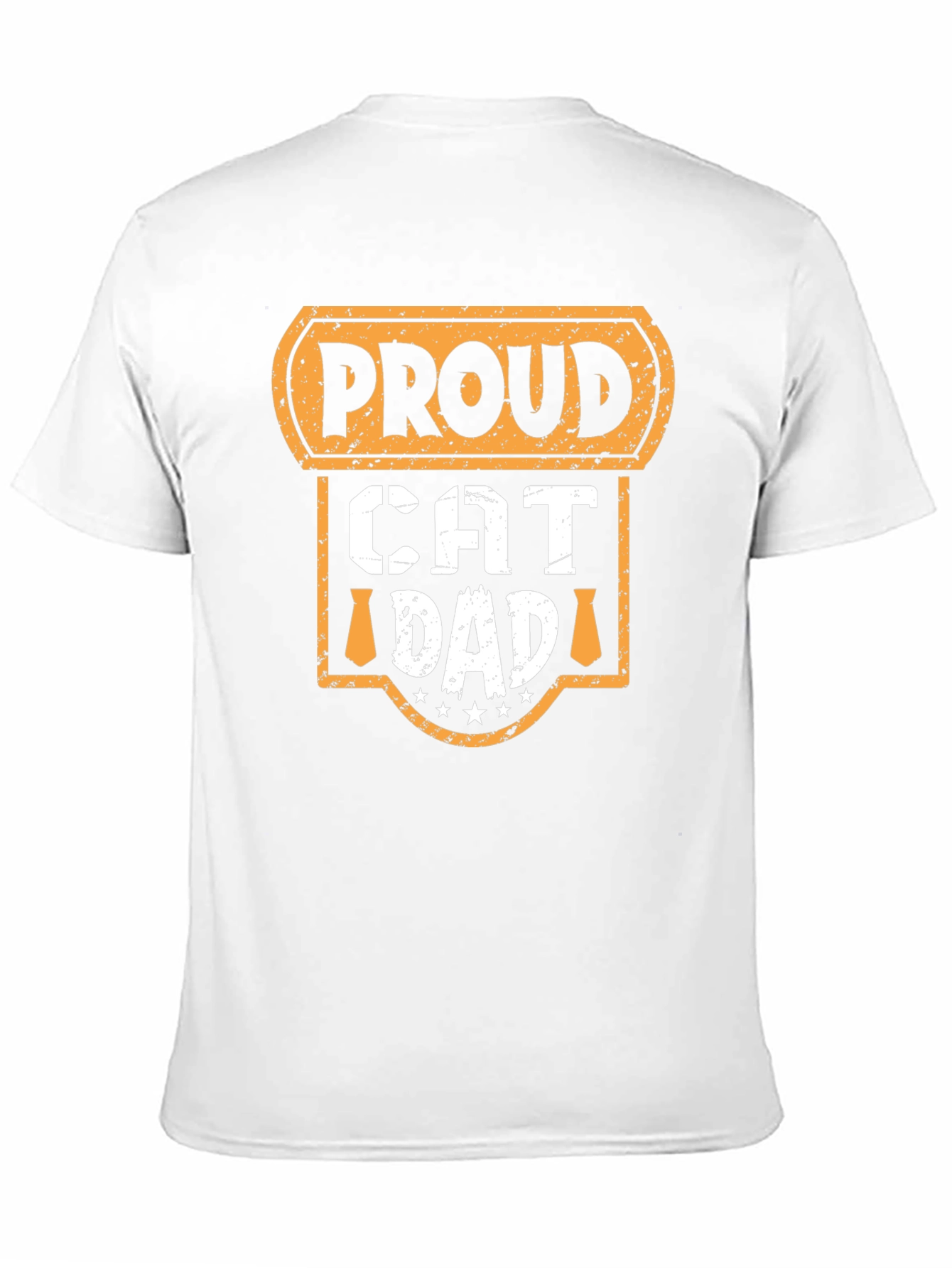 Proud Cat Dad Graphic Tee - Black Cotton T-Shirt