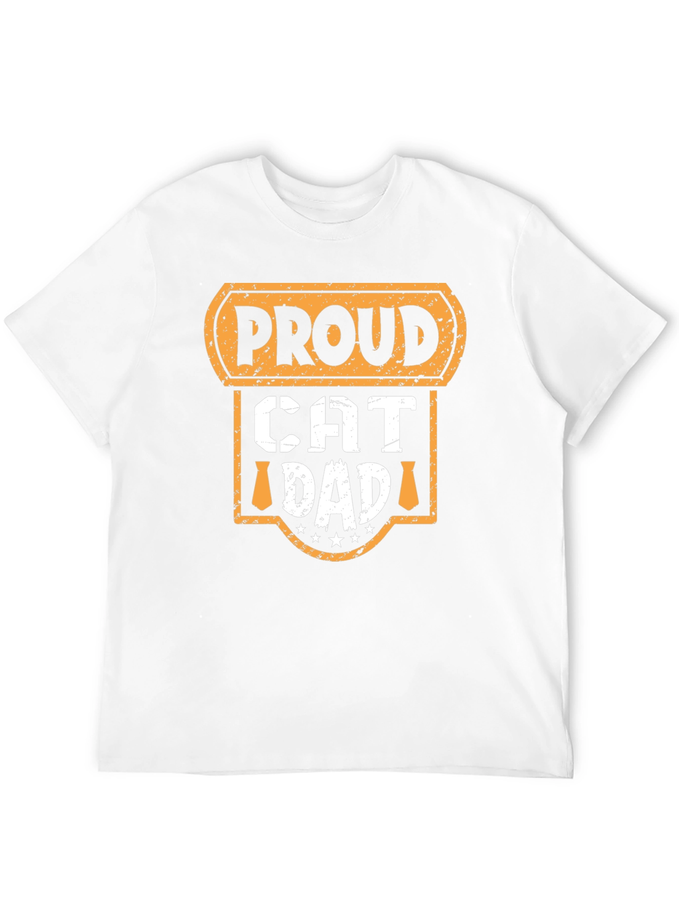 Proud Cat Dad Graphic Tee - Black Cotton T-Shirt