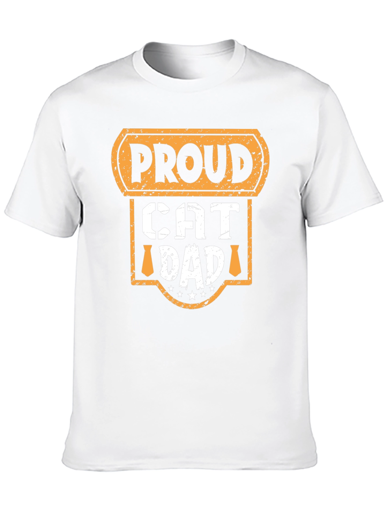 Proud Cat Dad Graphic Tee - Black Cotton T-Shirt