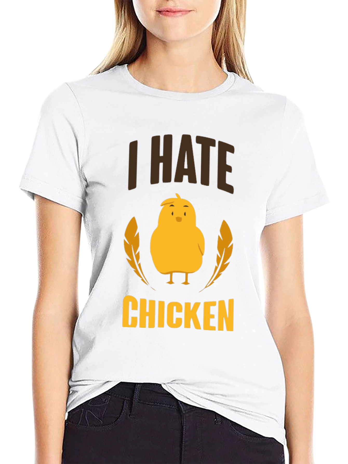 I Hate Chicken T-Shirt - Funny Graphic Tee