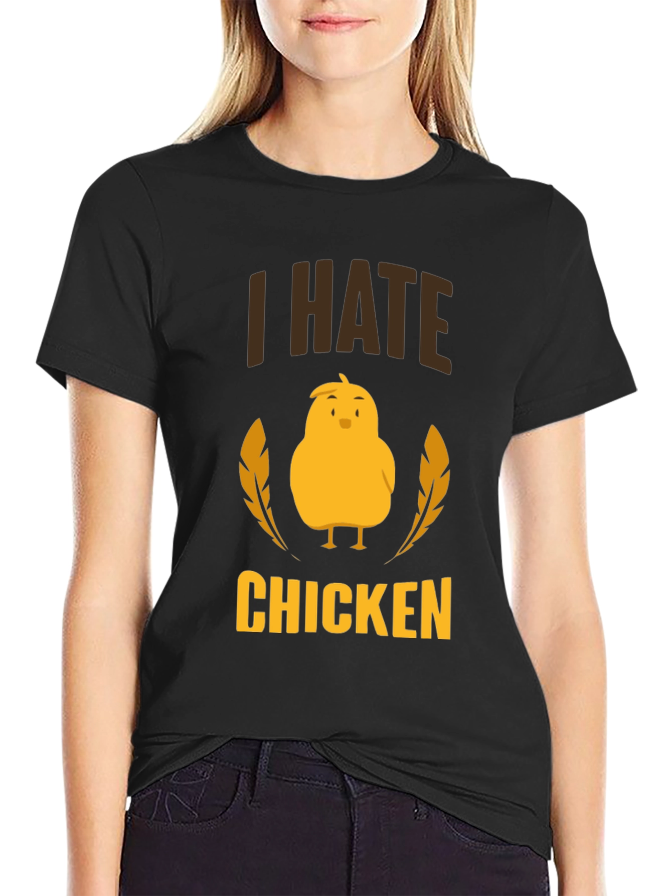 I Hate Chicken T-Shirt - Funny Graphic Tee