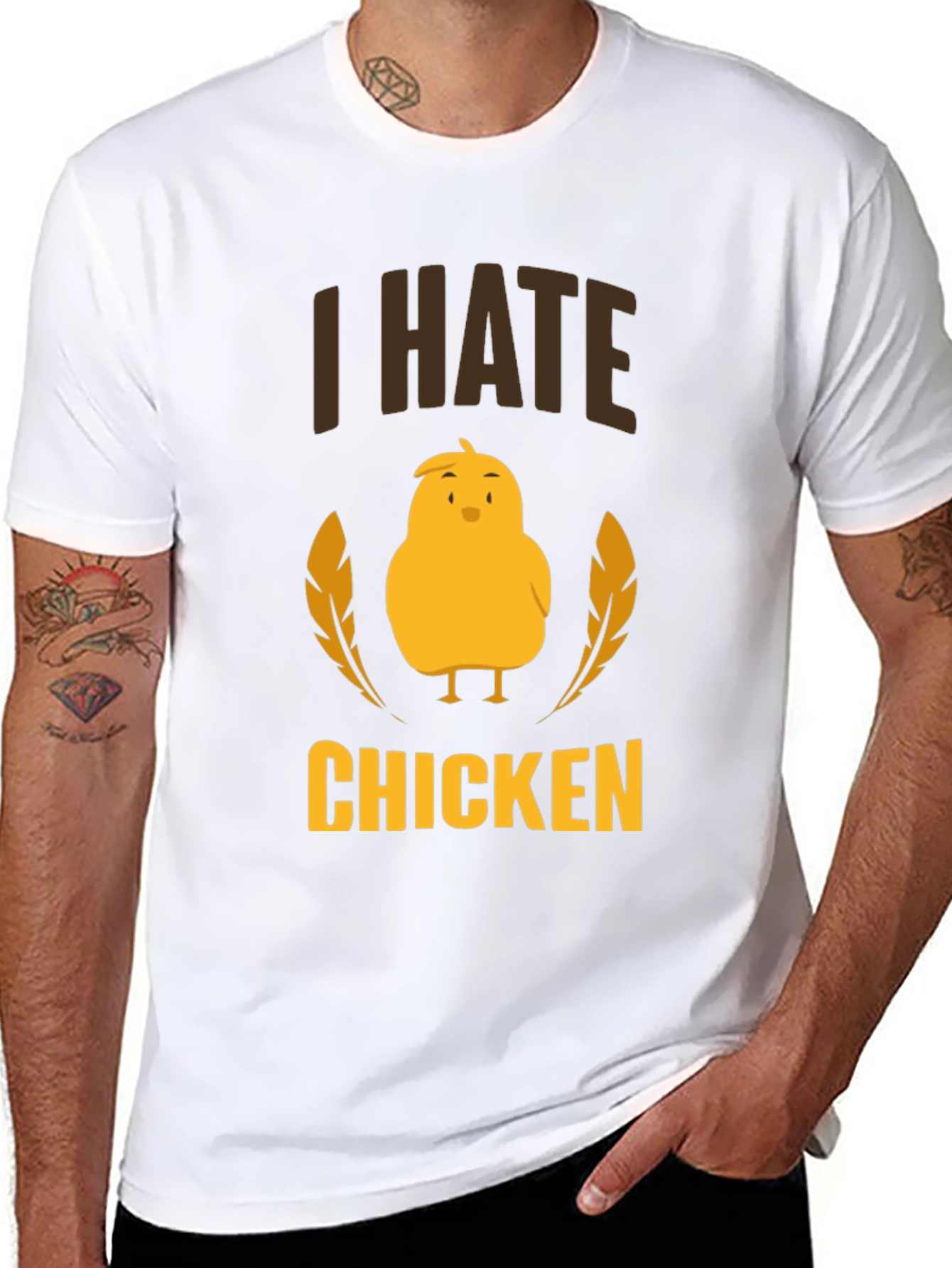 I Hate Chicken T-Shirt - Funny Graphic Tee