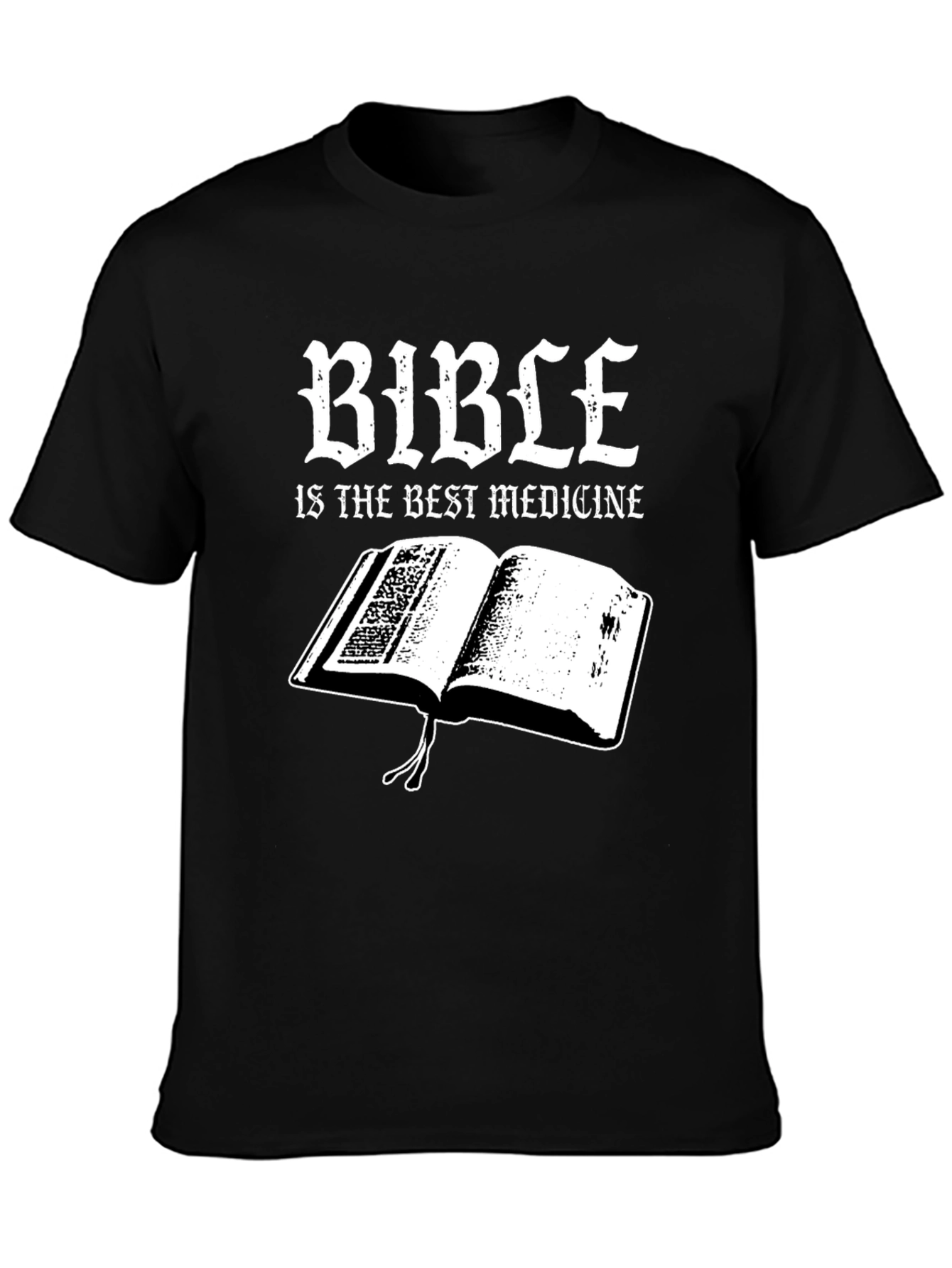 Bible is the Best Medicine Black T-Shirt