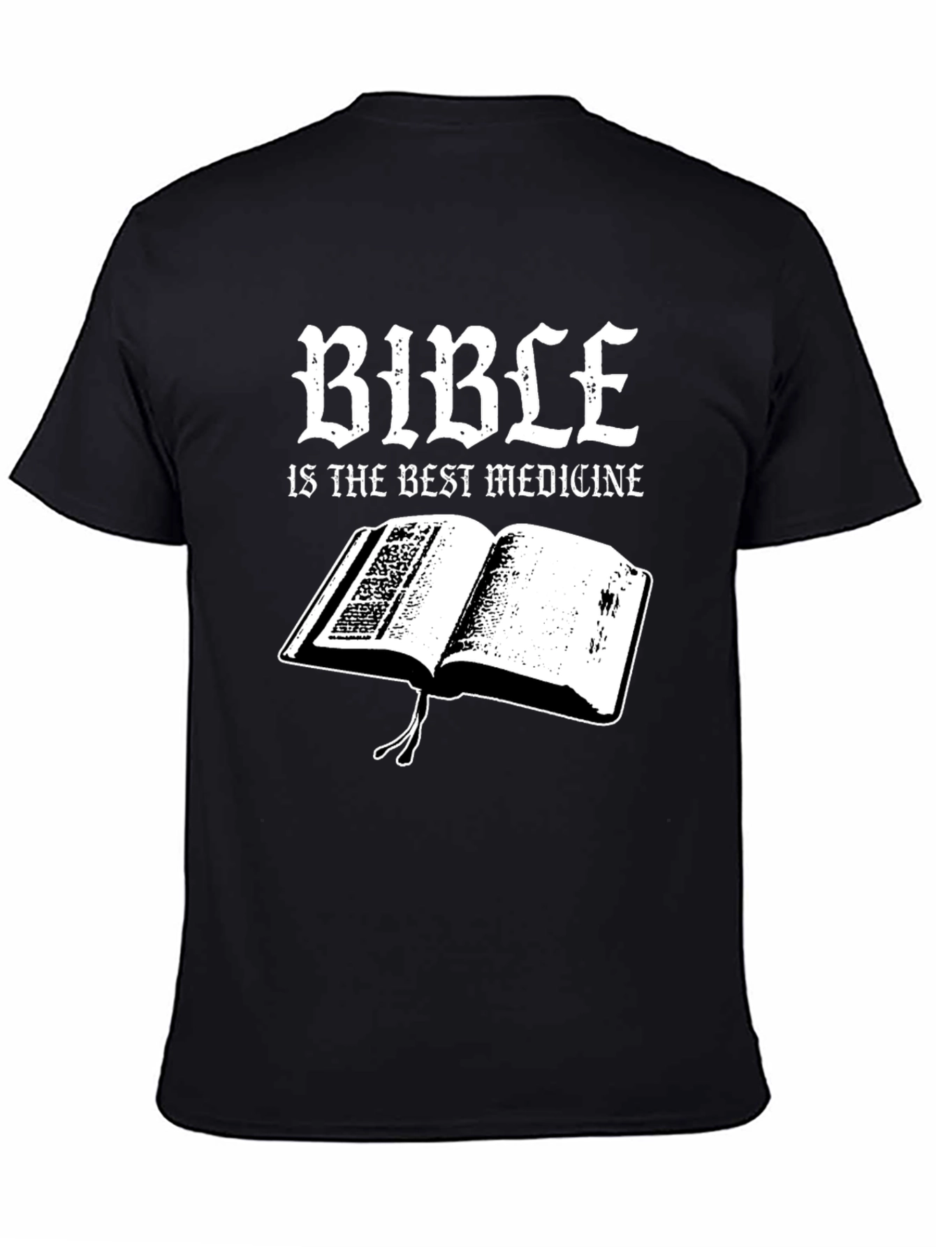 Bible is the Best Medicine Black T-Shirt