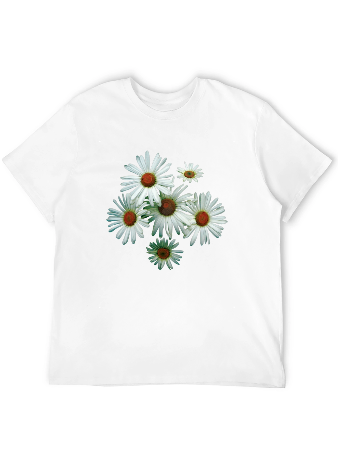Daisy Flower Graphic Tee - Mens Black T-Shirt