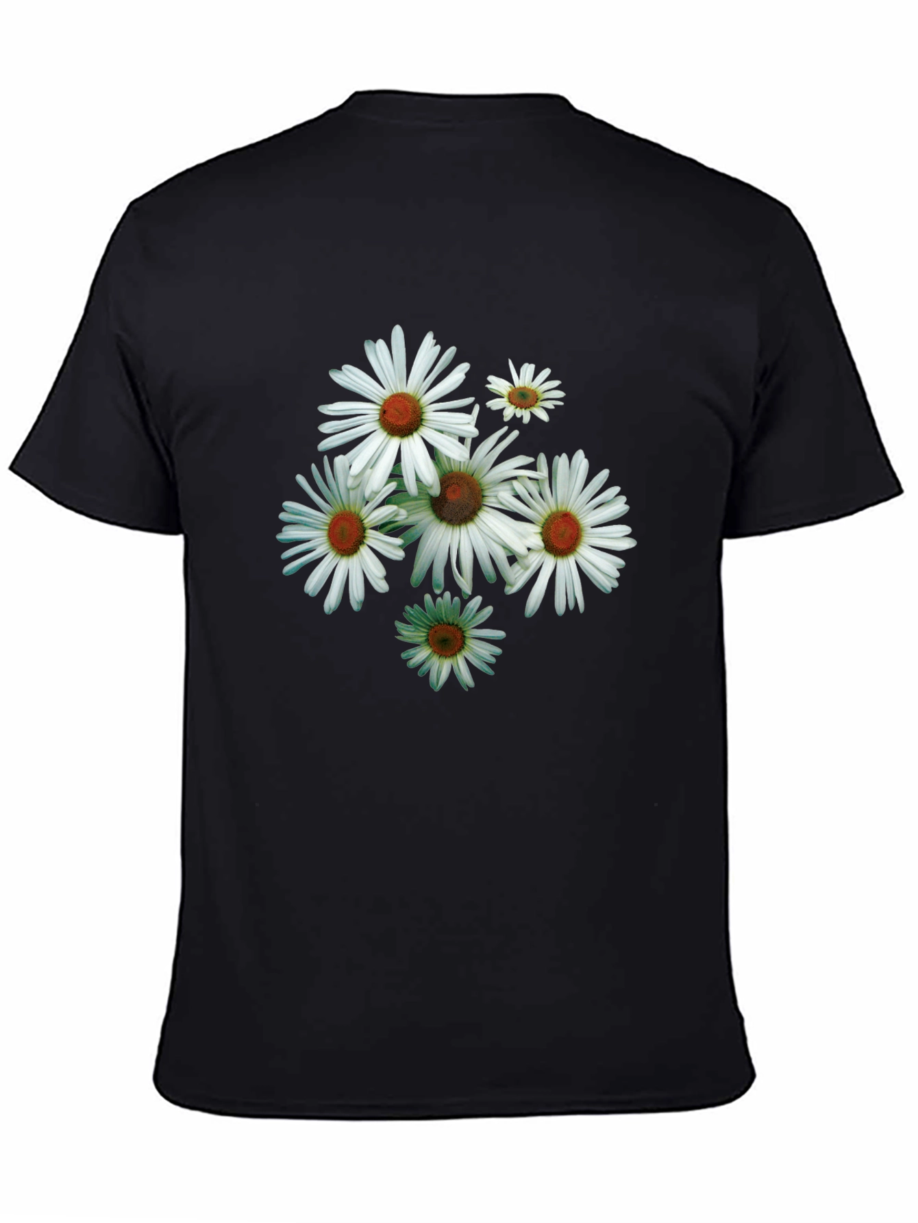 Daisy Flower Graphic Tee - Mens Black T-Shirt