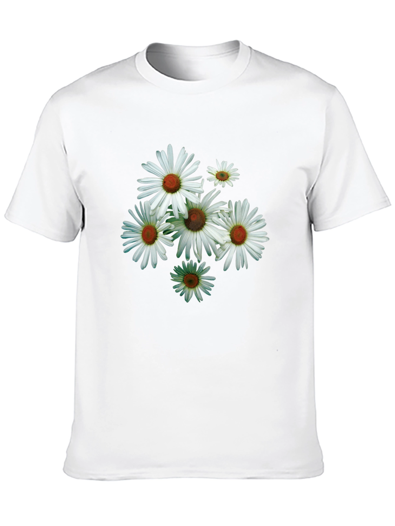 Daisy Flower Graphic Tee - Mens Black T-Shirt