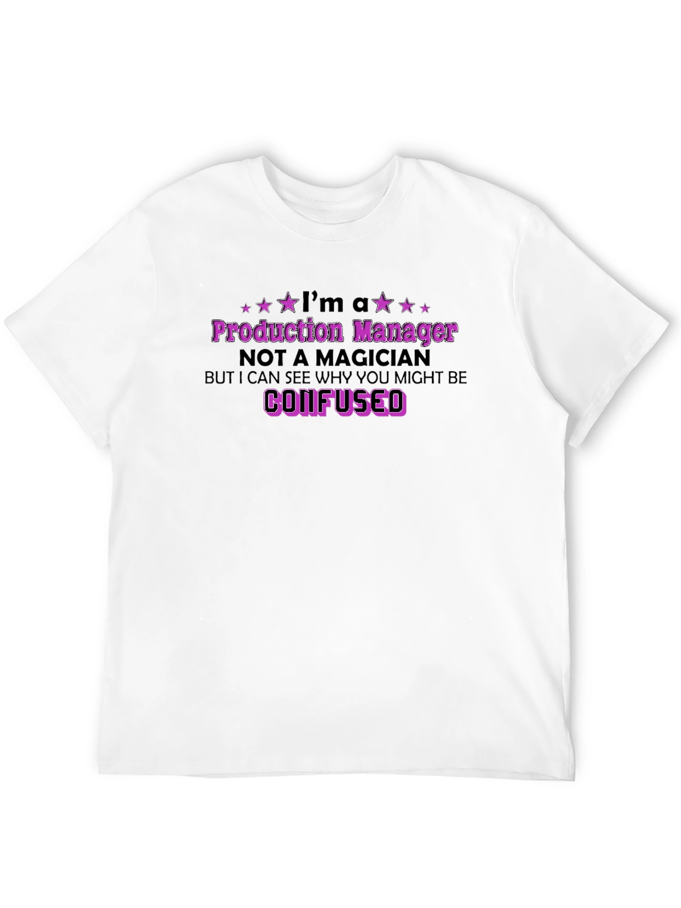 Production Manager T-Shirt - Confused Saying