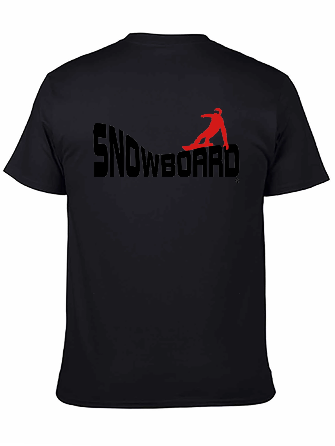 Snowboard Graphic Tee - Cool Black T-Shirt