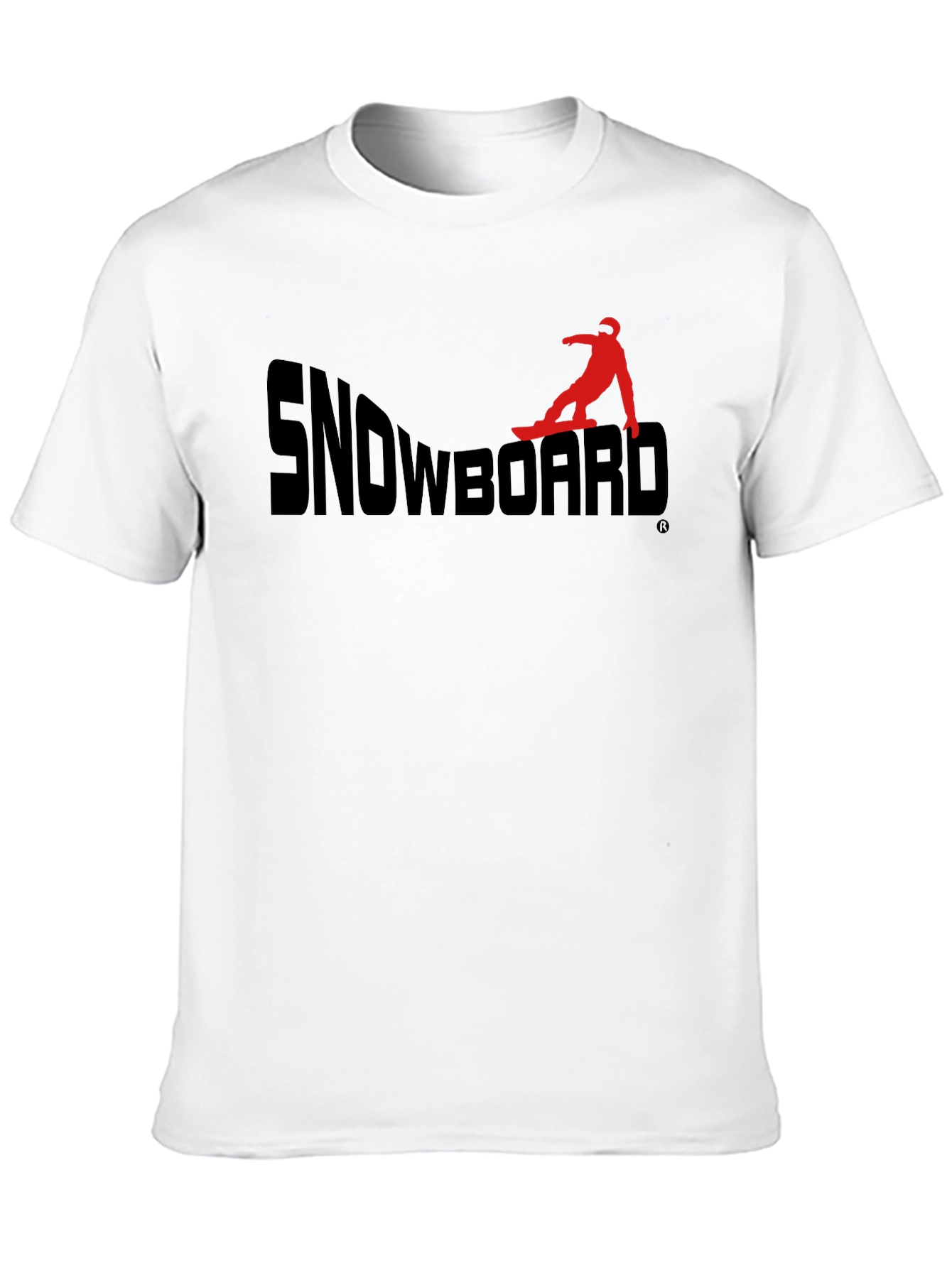 Snowboard Graphic Tee - Cool Black T-Shirt