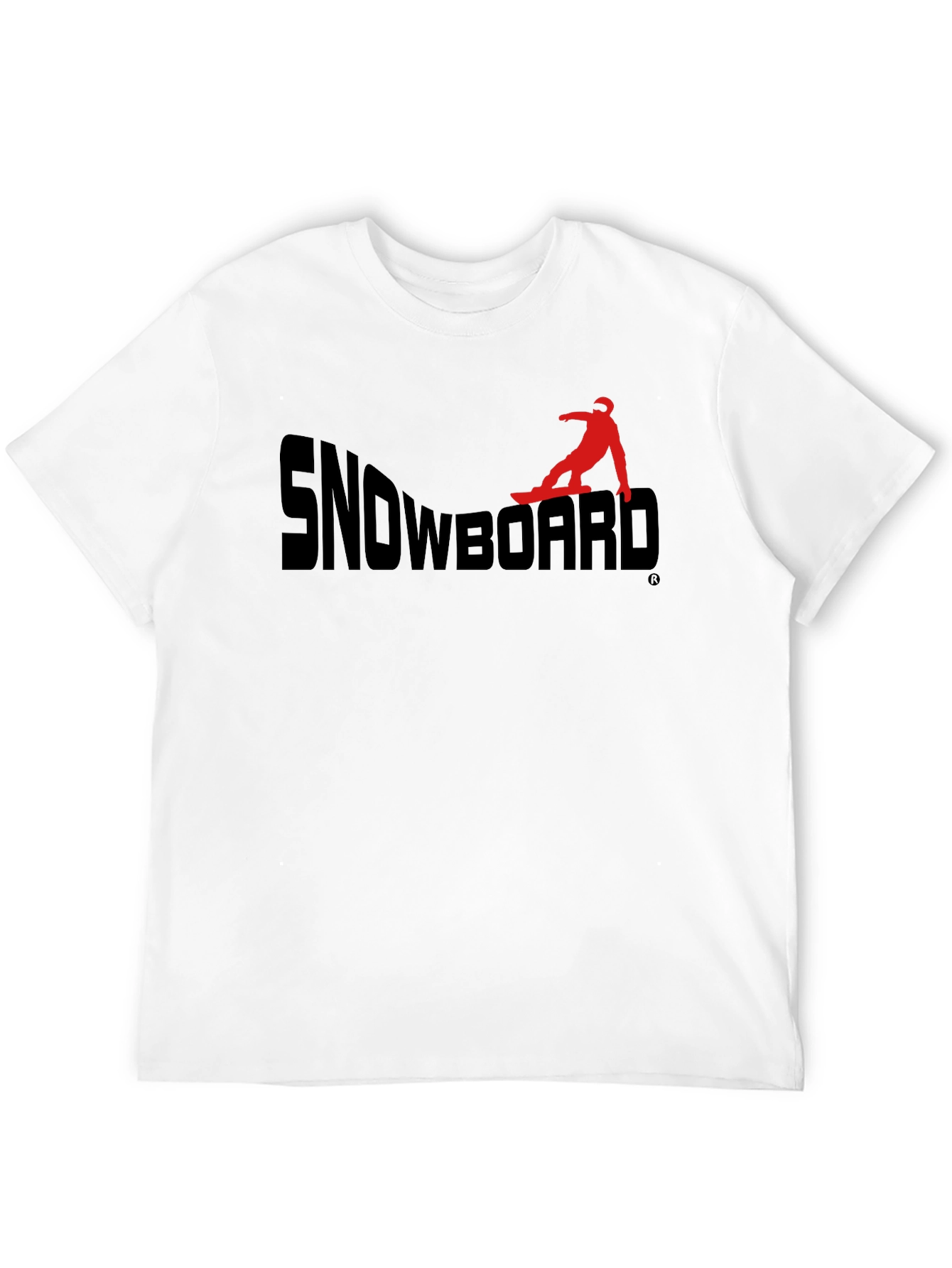 Snowboard Graphic Tee - Cool Black T-Shirt