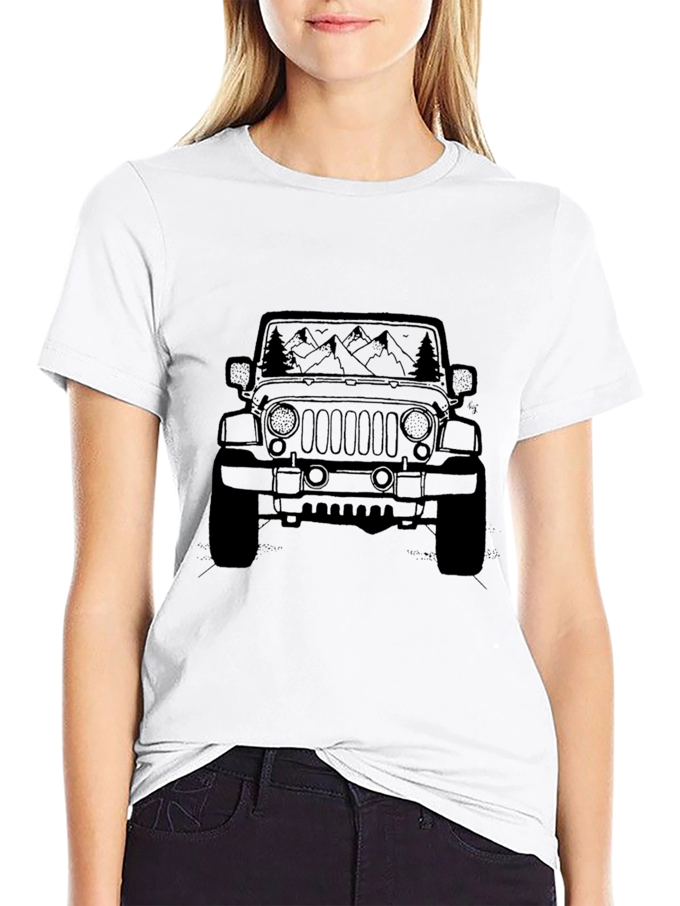 Off-Road Adventure Tee - Mountain Jeep Design