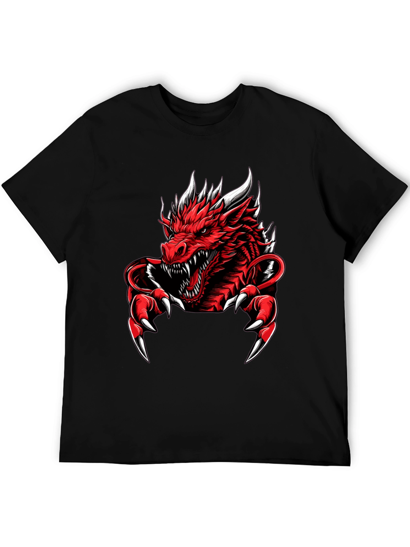 Red Dragon Graphic Tee - Mens Black T-Shirt