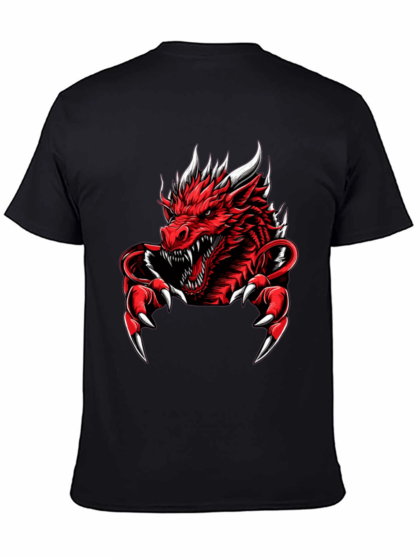 Red Dragon Graphic Tee - Mens Black T-Shirt