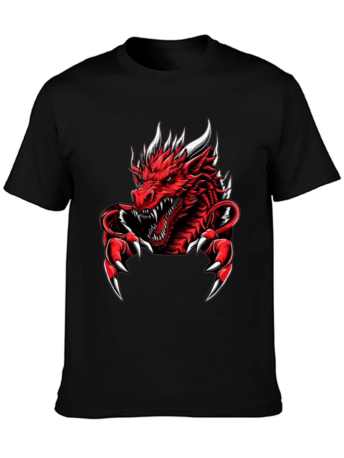 Red Dragon Graphic Tee - Mens Black T-Shirt