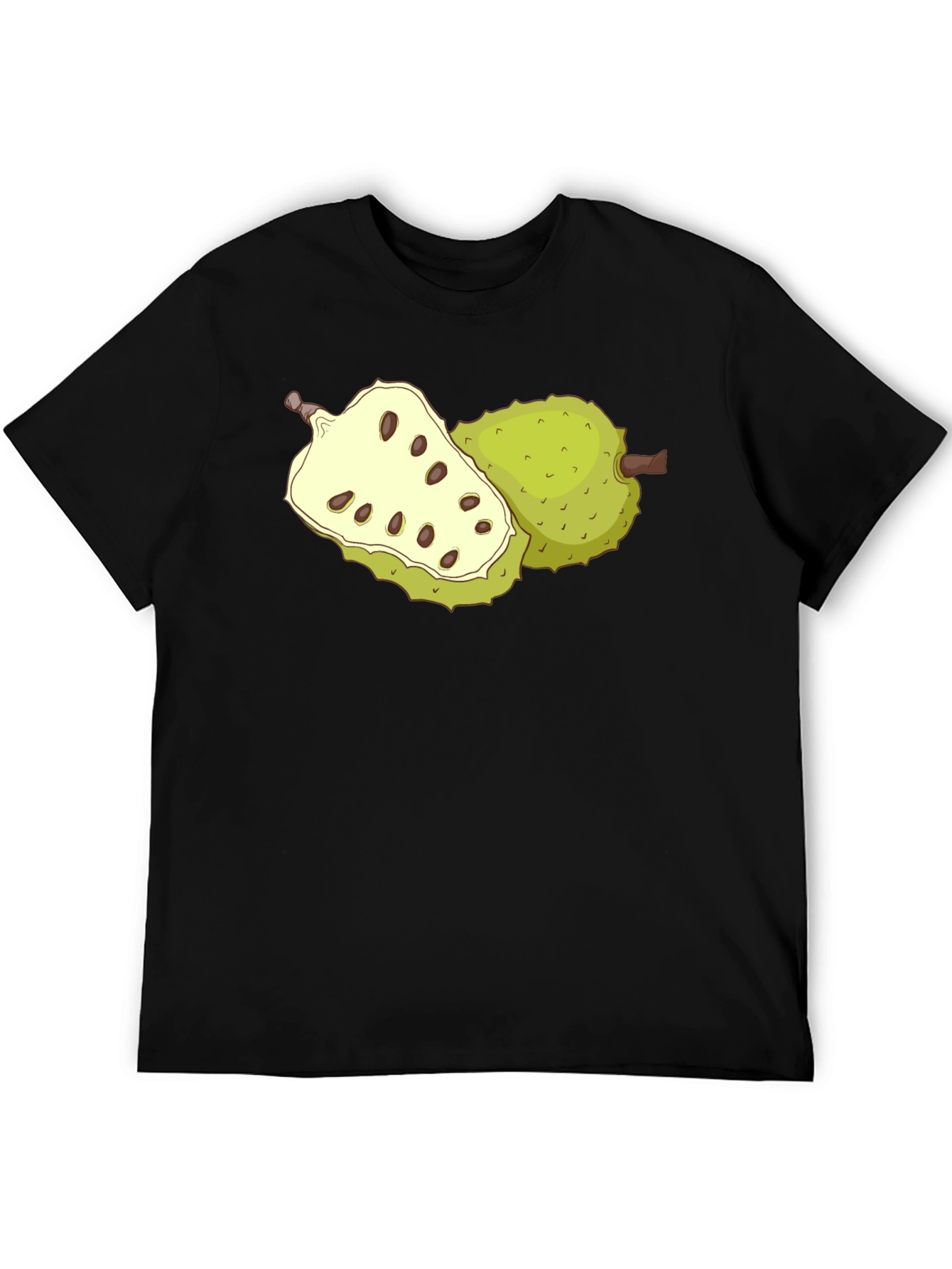Soursop Fruit Graphic Tee - Black Casual T-Shirt