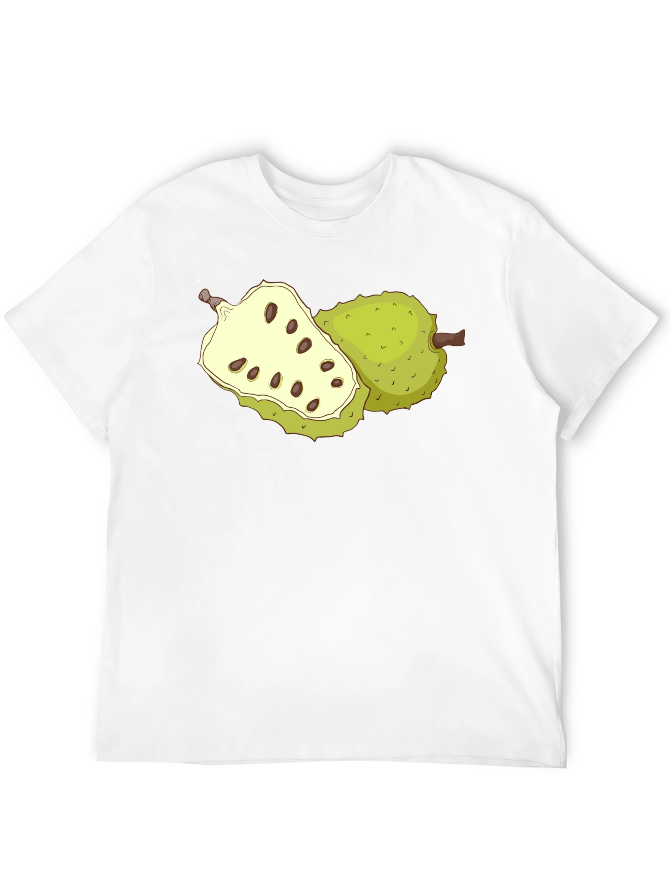 Soursop Fruit Graphic Tee - Black Casual T-Shirt