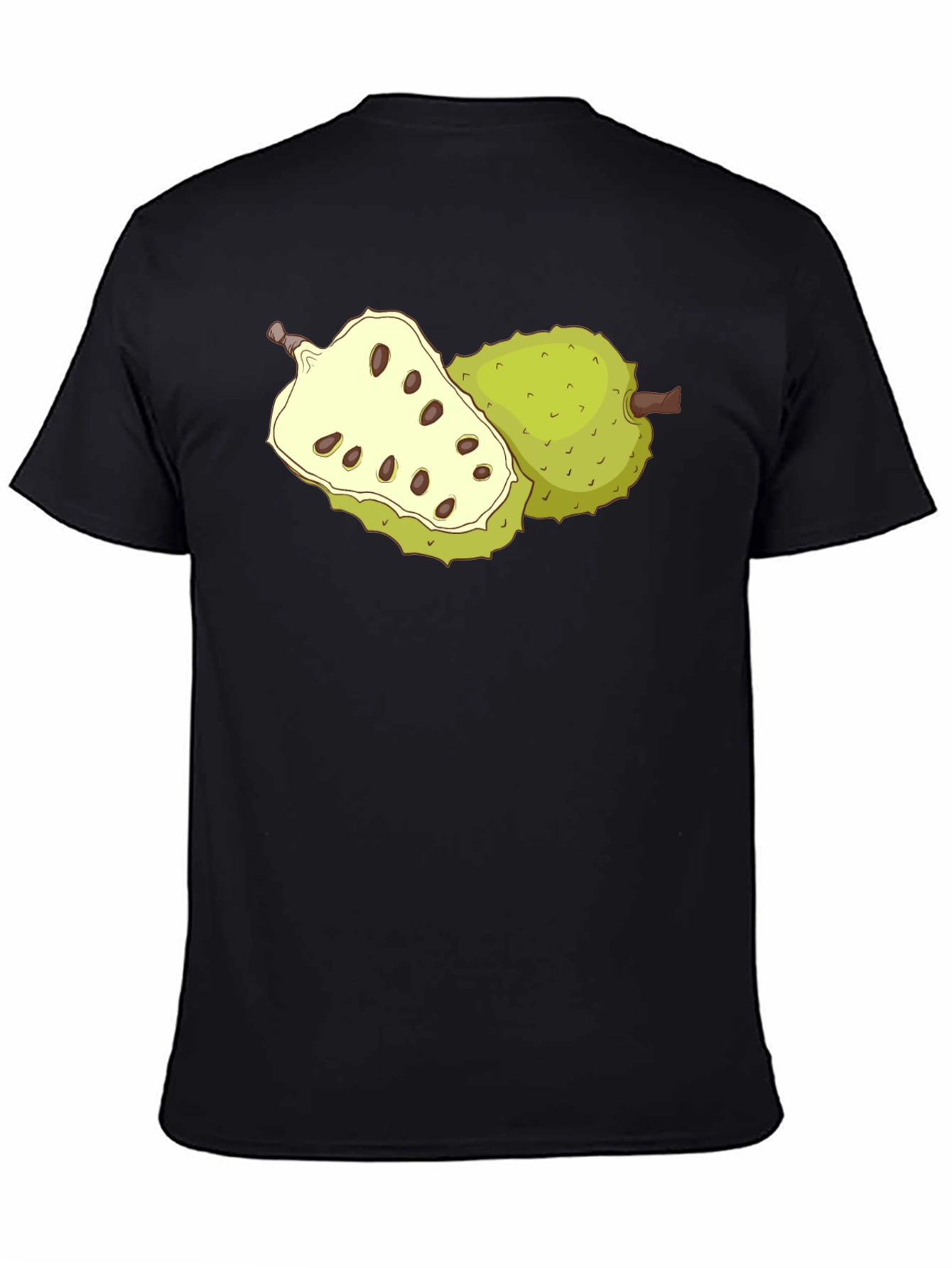 Soursop Fruit Graphic Tee - Black Casual T-Shirt