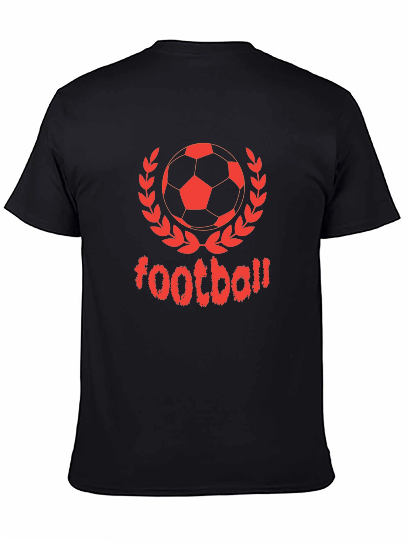 Football Graphic Black T-Shirt for Men