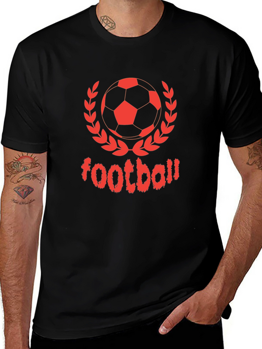 Football Graphic Black T-Shirt for Men