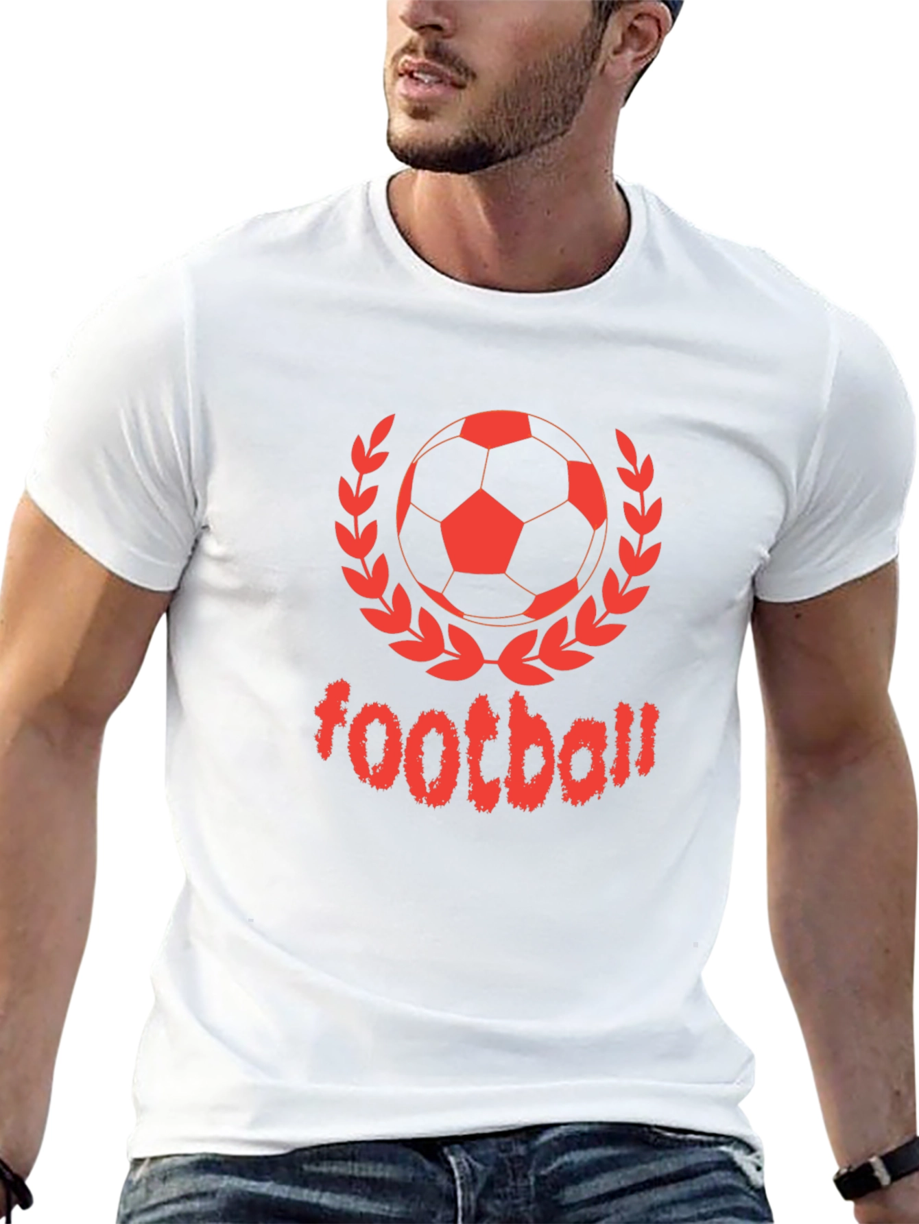 Football Graphic Black T-Shirt for Men
