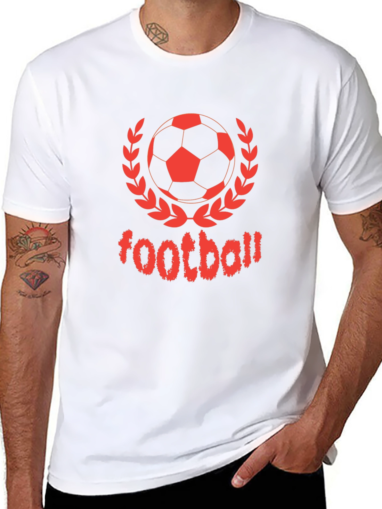 Football Graphic Black T-Shirt for Men