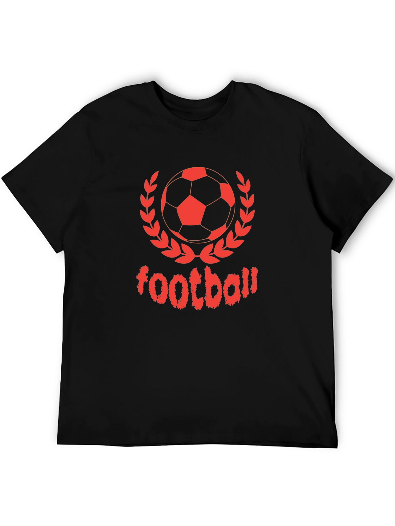 Football Graphic Black T-Shirt for Men