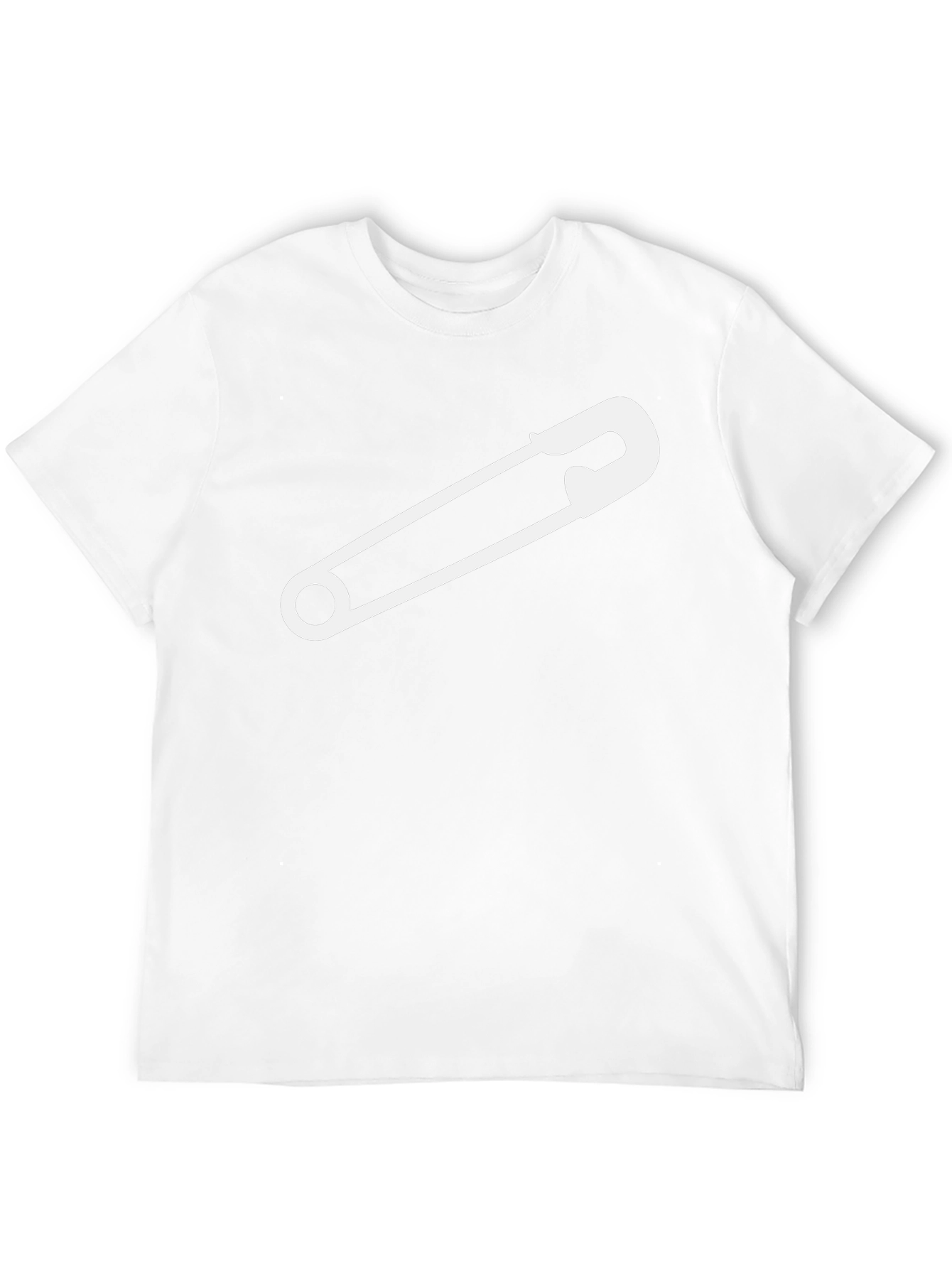 Safety Pin Graphic Tee - Black Cotton T-Shirt