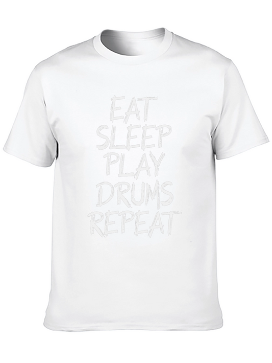 Eat Sleep Play Drums Repeat Graphic T-Shirt