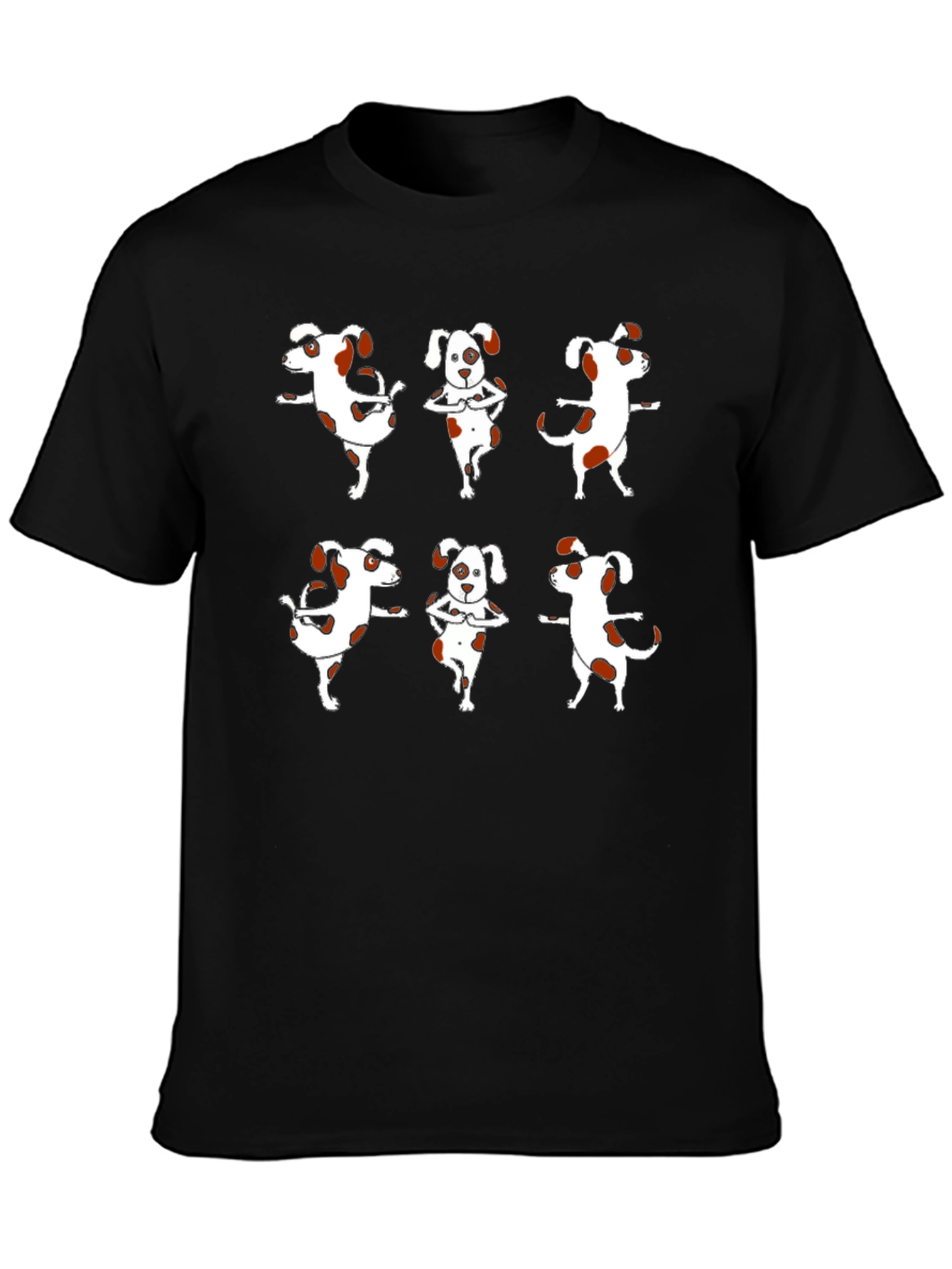 Yoga Dog Graphic Tee - Black Cotton T-Shirt