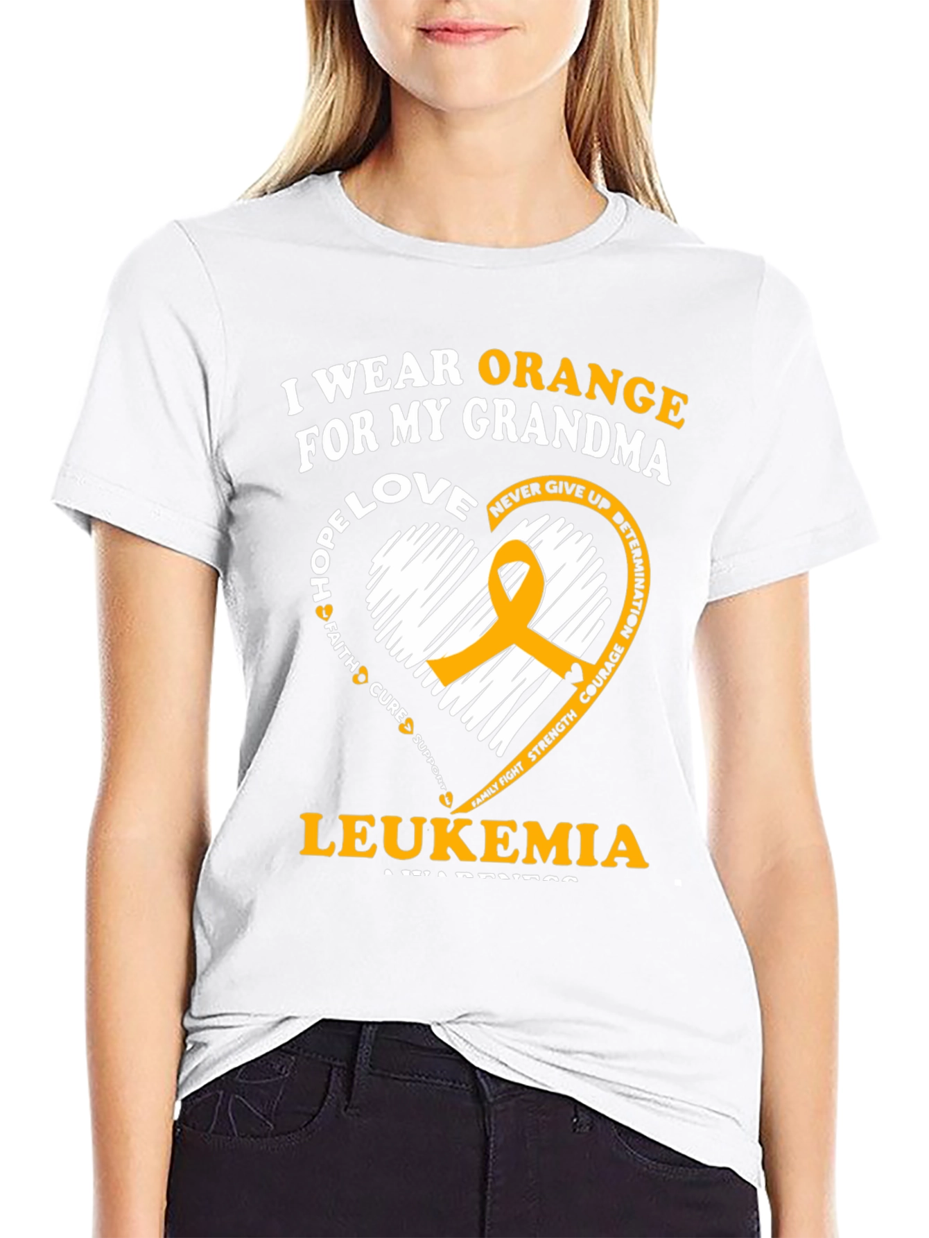 Orange Ribbon Leukemia Awareness T-Shirt