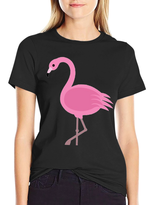 Flamingo Graphic Tee - Casual Black T-Shirt