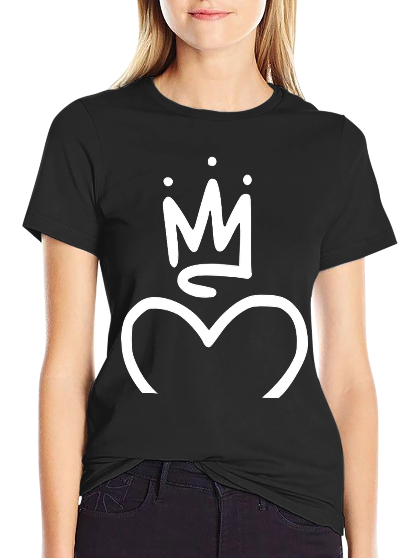 Crown Heart Graphic T-Shirt