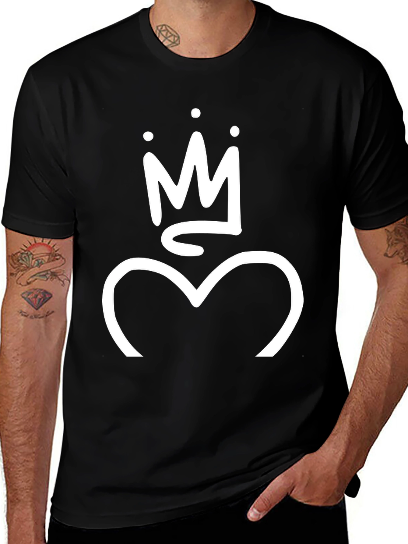 Crown Heart Graphic T-Shirt