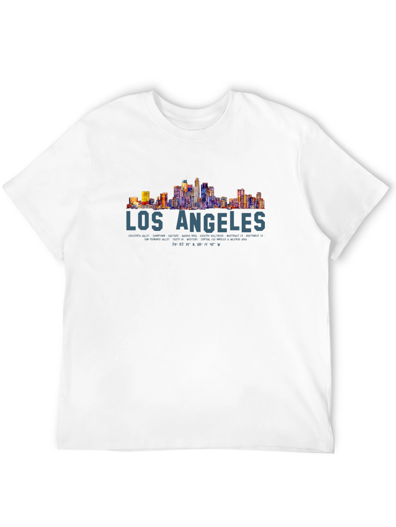 Los Angeles Skyline Graphic Tee - Mens Black T-Shirt