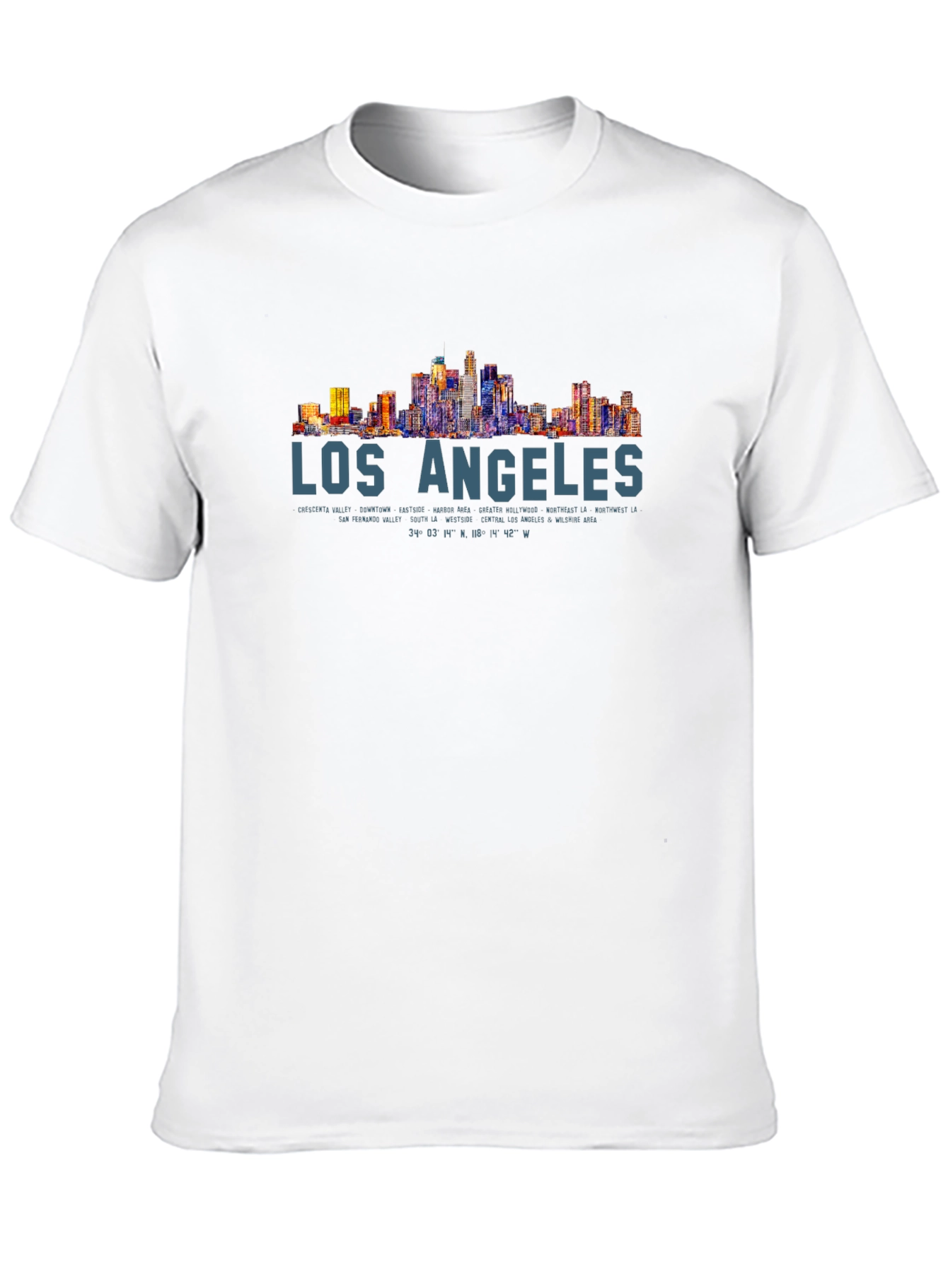Los Angeles Skyline Graphic Tee - Mens Black T-Shirt