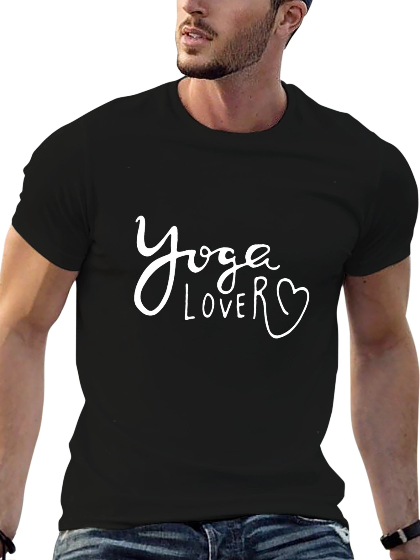 Yoga Lover Graphic T-Shirt - Black