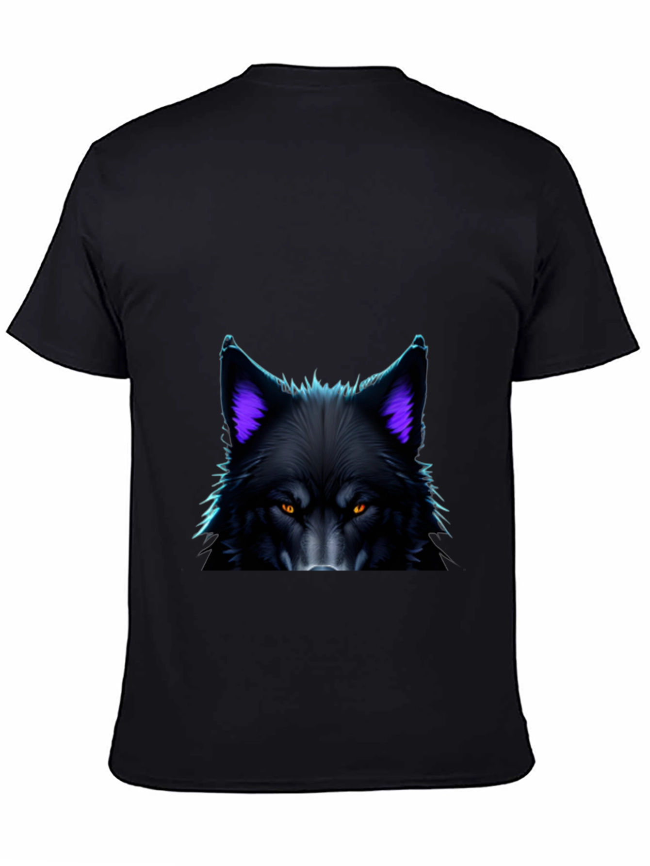 Black Wolf Graphic Tee - Bold Animal Design