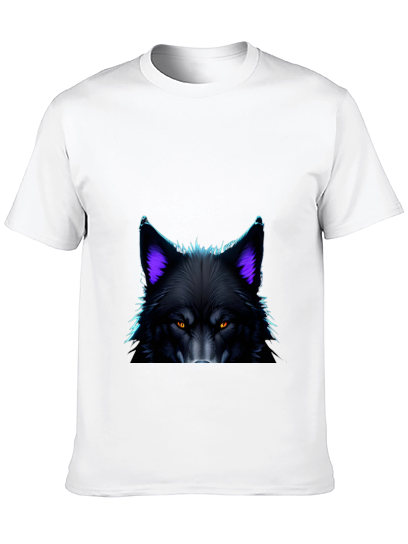 Black Wolf Graphic Tee - Bold Animal Design
