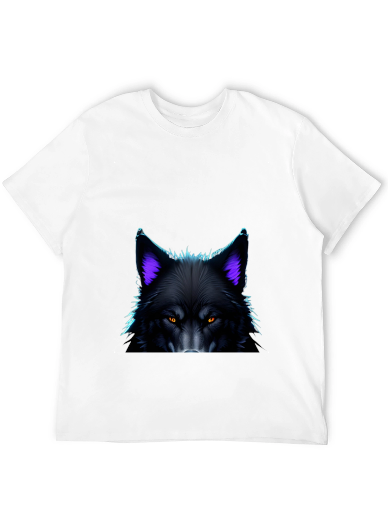 Black Wolf Graphic Tee - Bold Animal Design