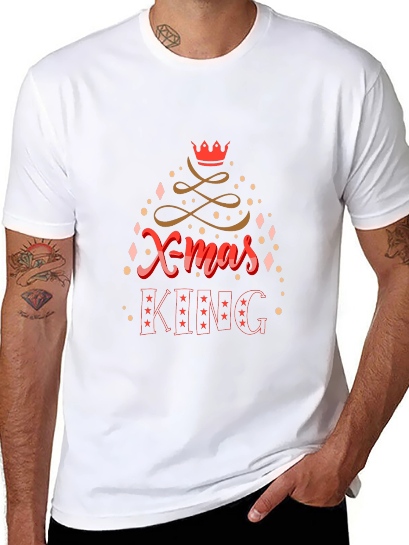 Xmas King Graphic Tee - Holiday Party Shirt