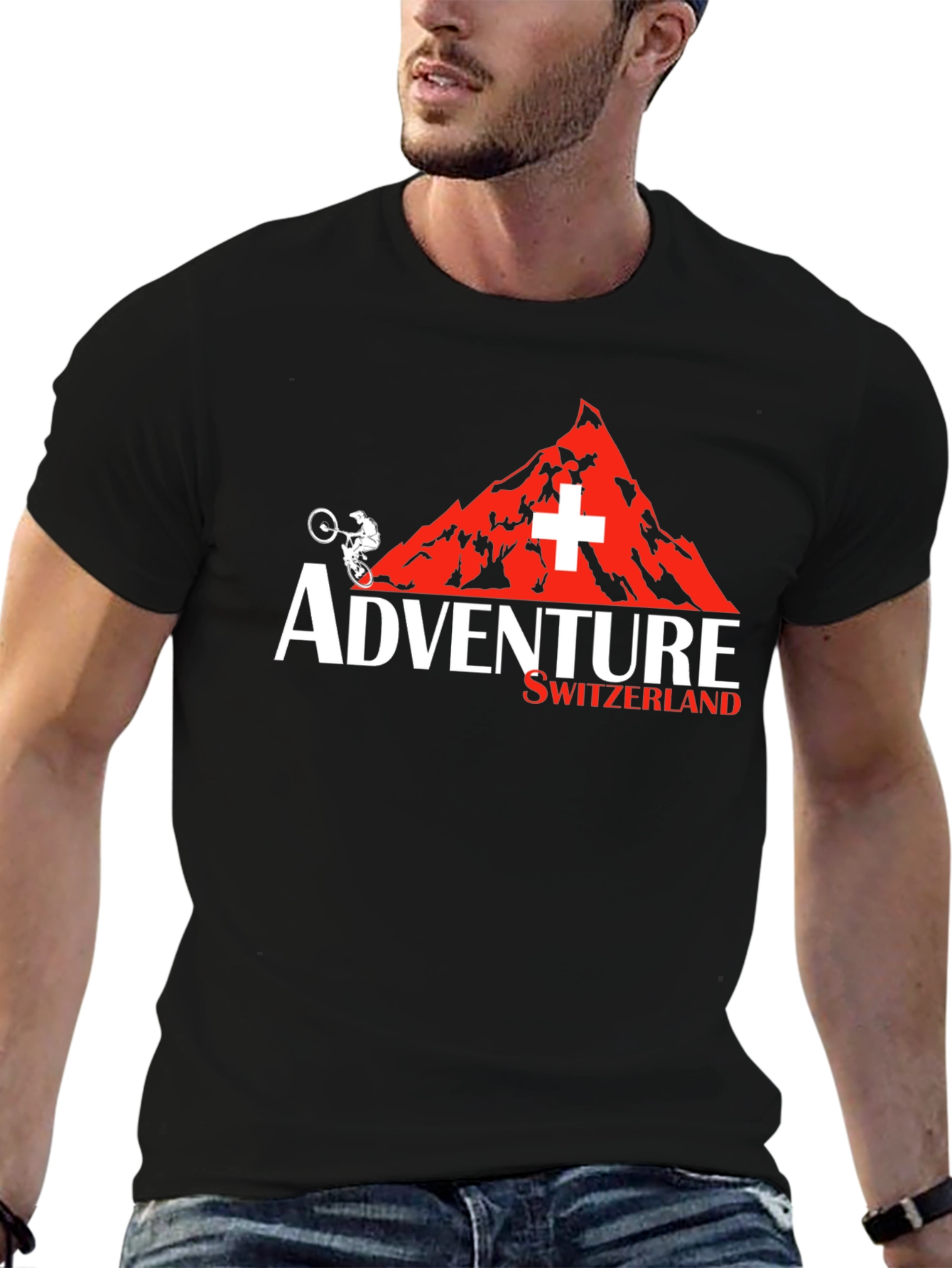 Adventure Switzerland Mountain Biking T-Shirt