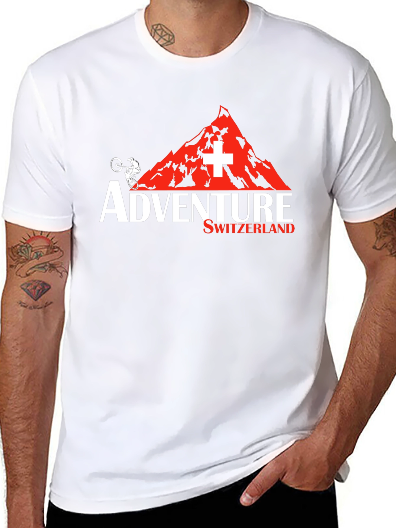 Adventure Switzerland Mountain Biking T-Shirt