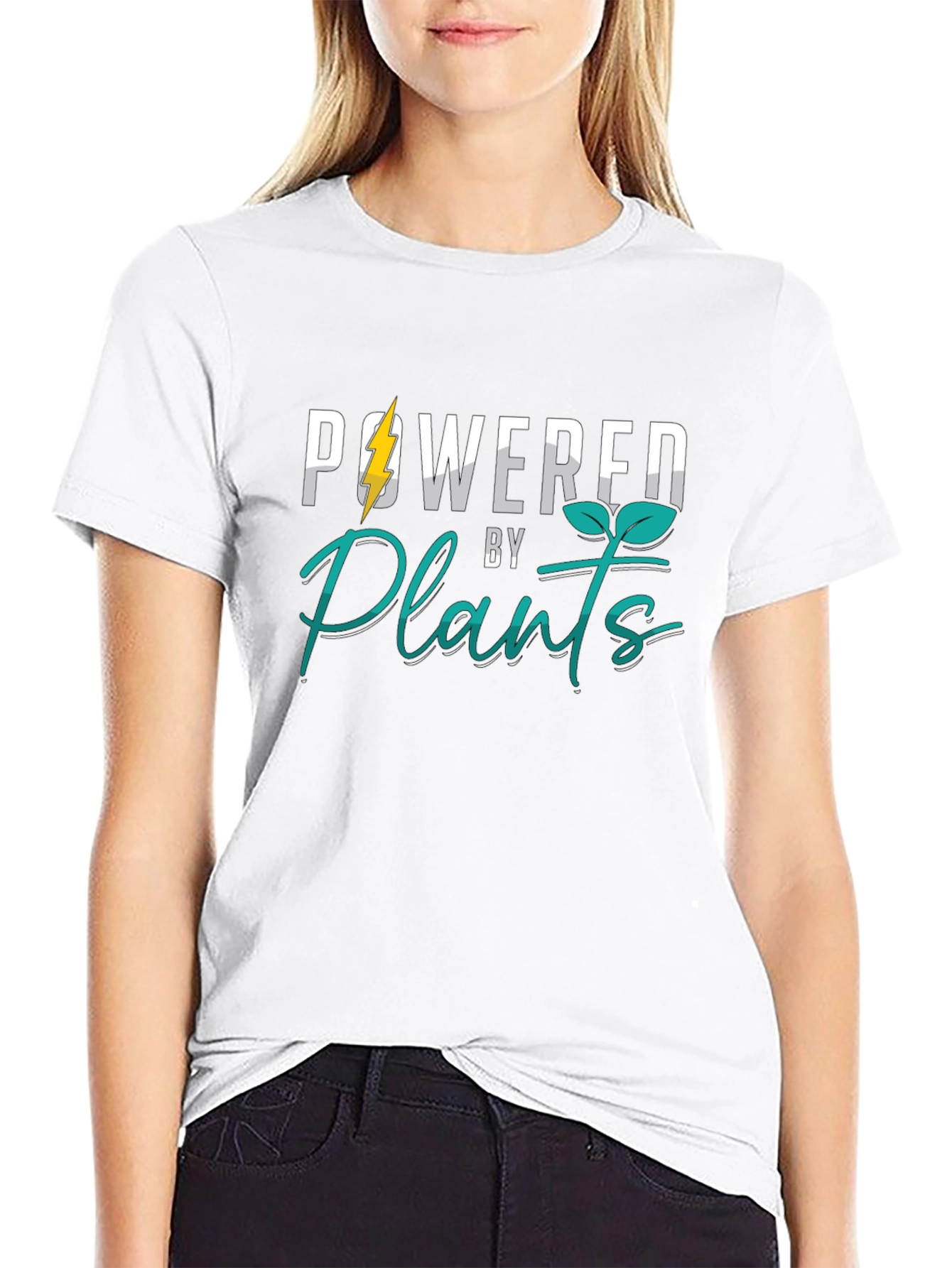 Powered by Plants Graphic Tee - Vegan Lifestyle Shirt