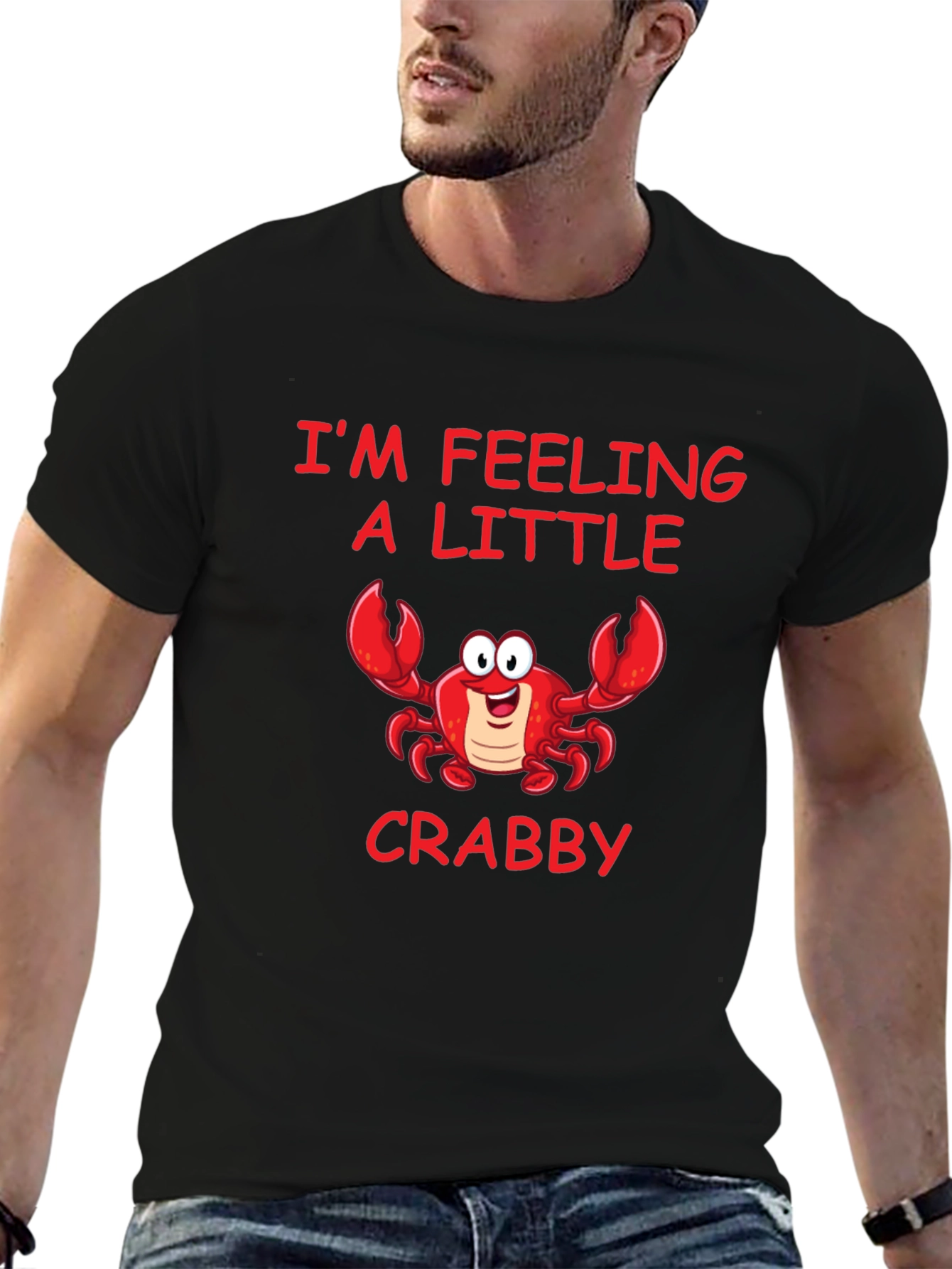 Feeling Crabby Graphic Tee - Black Cotton Shirt