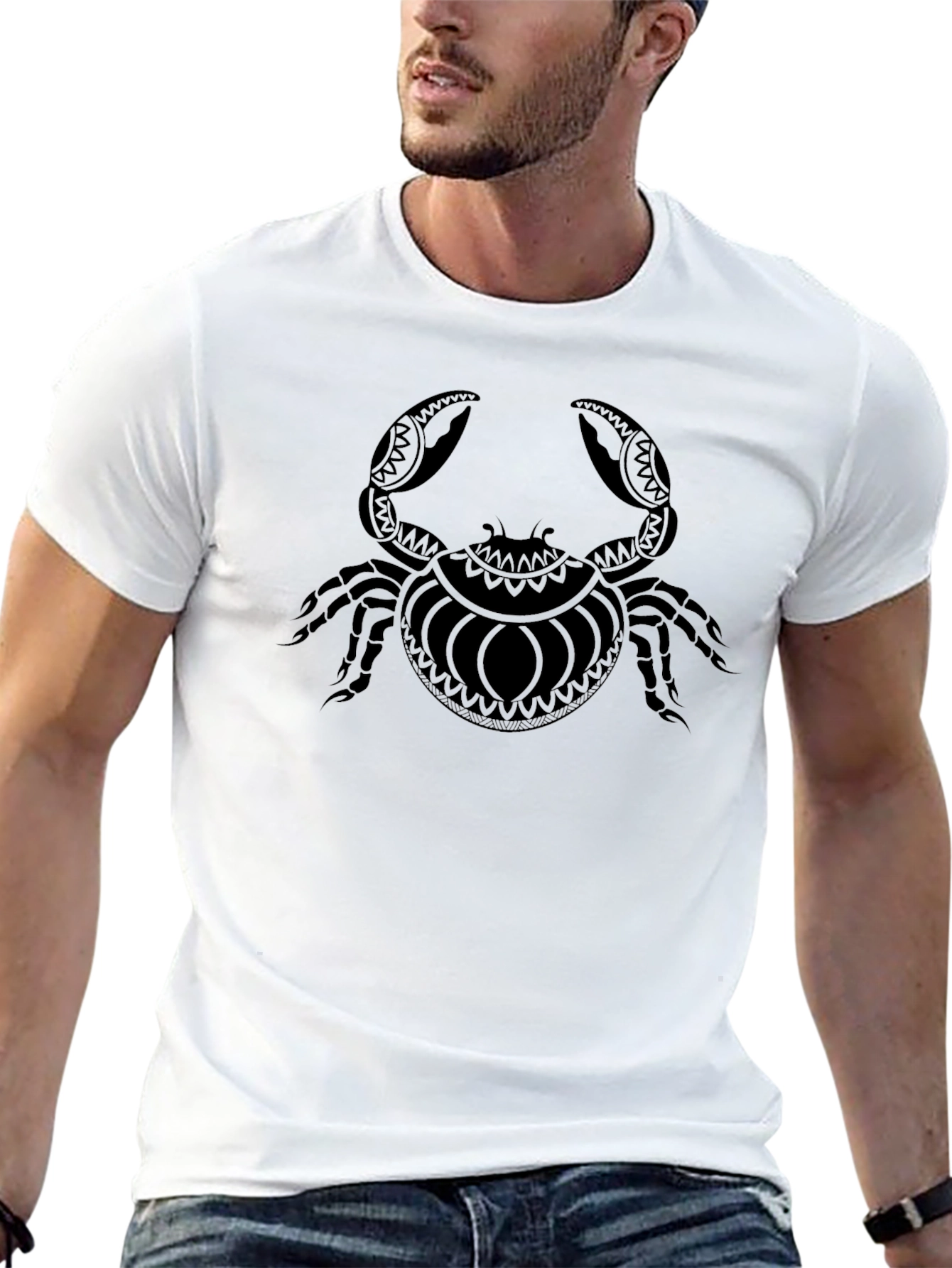 Crab Graphic Black T-Shirt