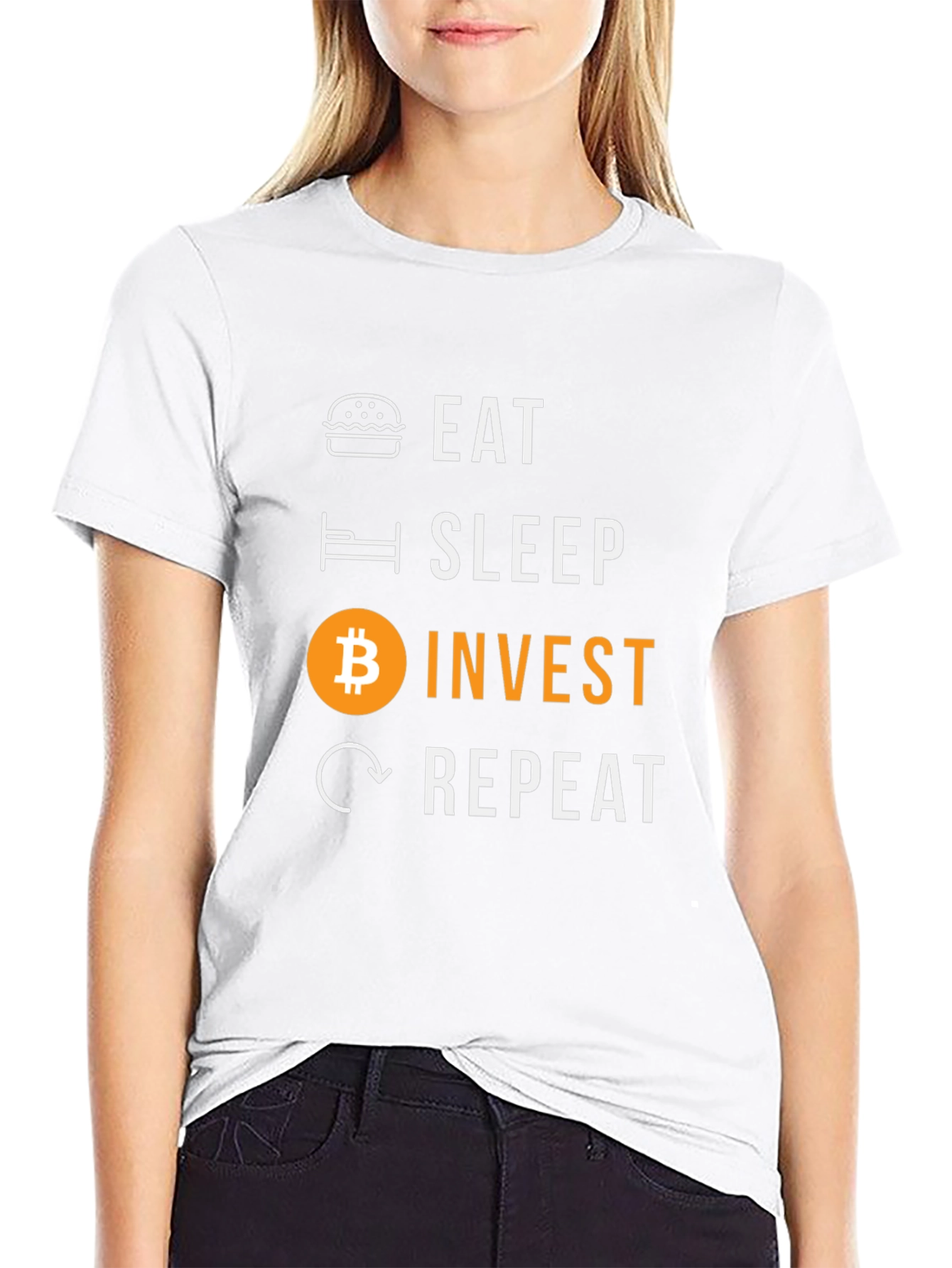 Eat Sleep Invest Bitcoin Graphic Tee