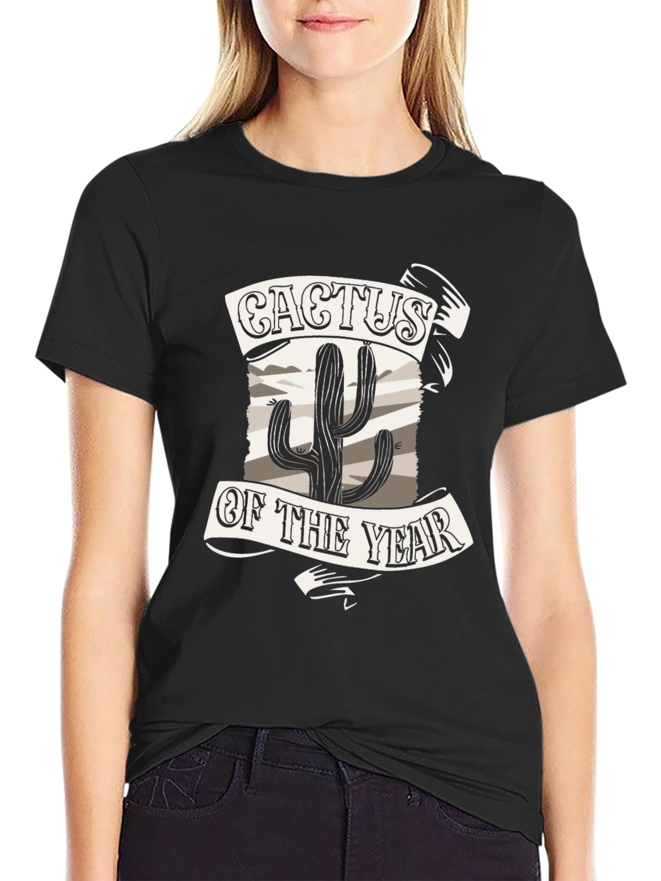 Cactus of the Year Graphic Tee - Black